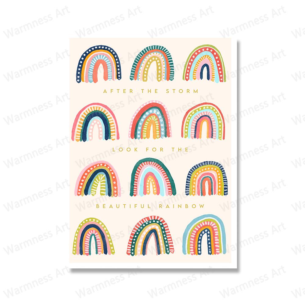 Palm Tree Tropical Botanical Wall Art Canvas Painting Picture Ocean Jellyfish Rainbow Posters Animal Birds Prints for Home Decor No Frame