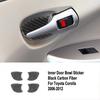 4Pcs For Toyota Corolla 2006-2012 Carbon Fiber Door Handle Bowl Cover Trim