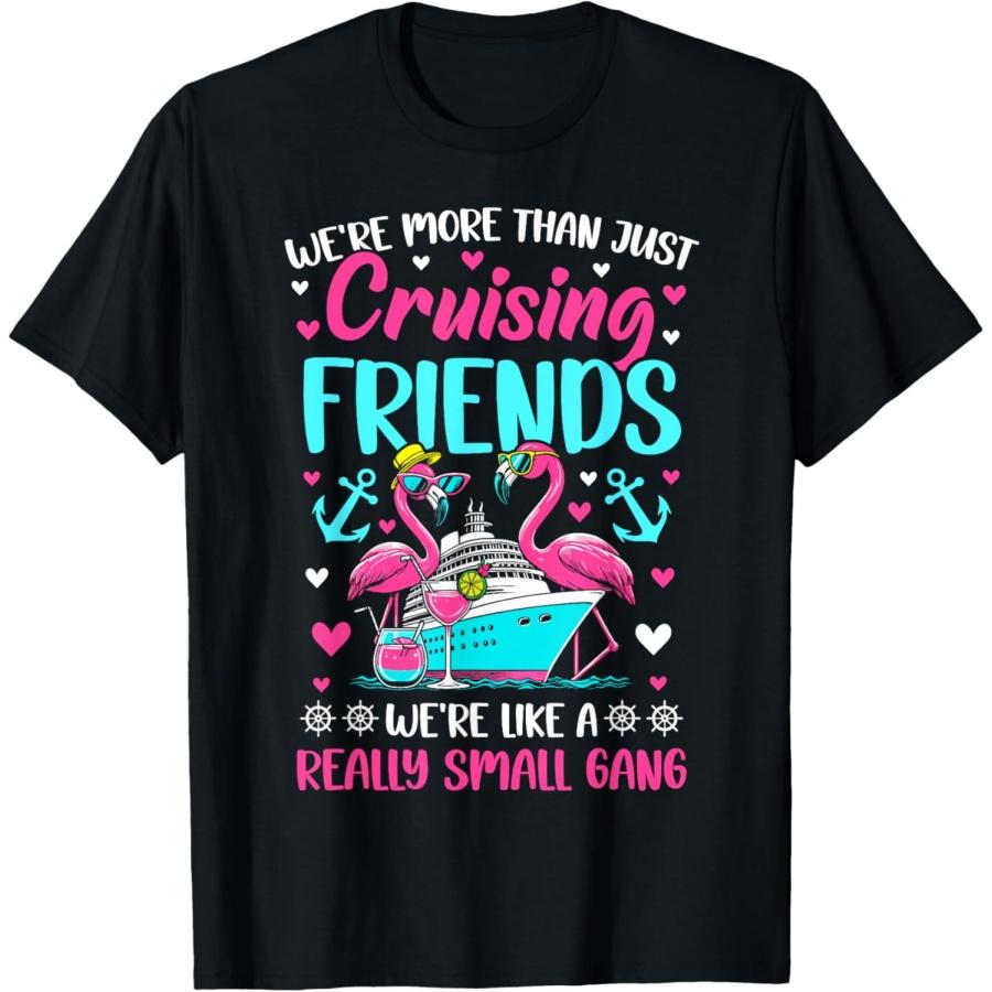 Friends cruise 2024 we re like a small gang friends cruising T-Shirt(1) XXXXXL чёрный