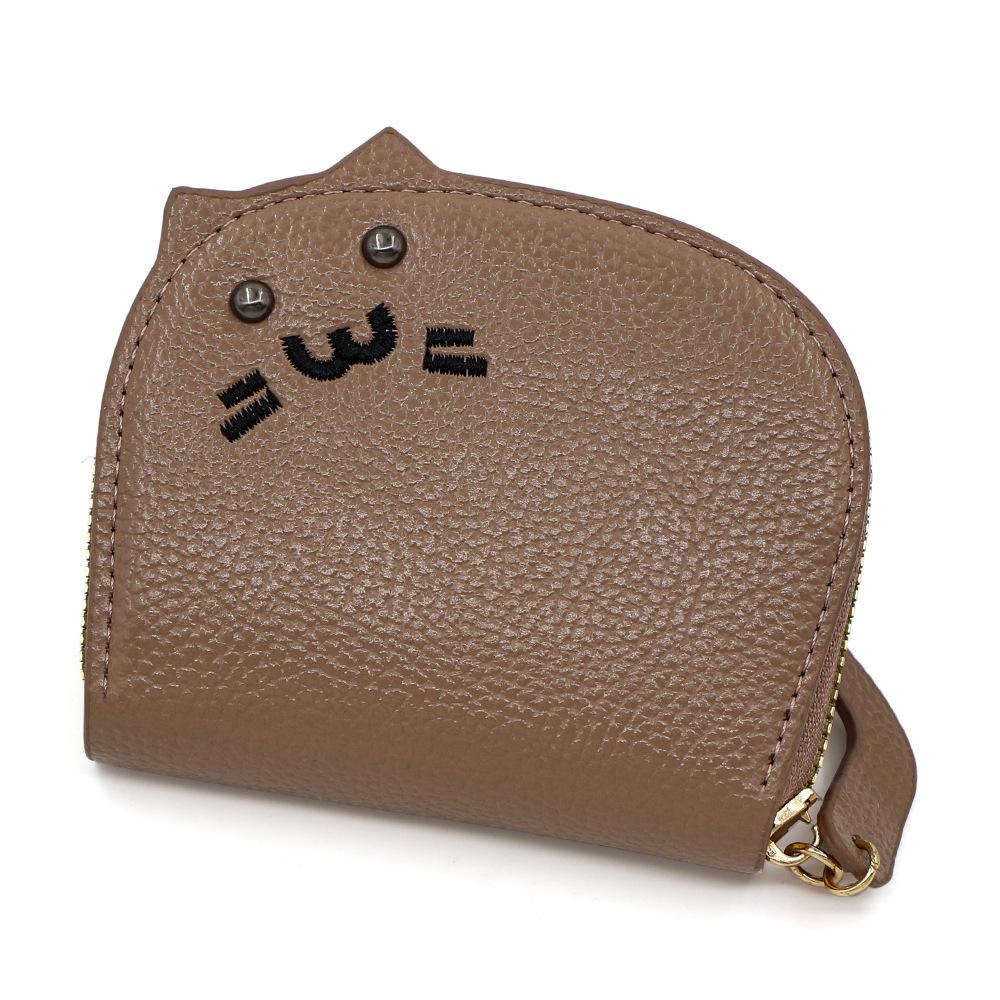 Cute Cat Wallet for Women Small Cartoon Coin Purse Multi Card Holder Kawaii Zipper Pocket Money Bag Fashion Accessories