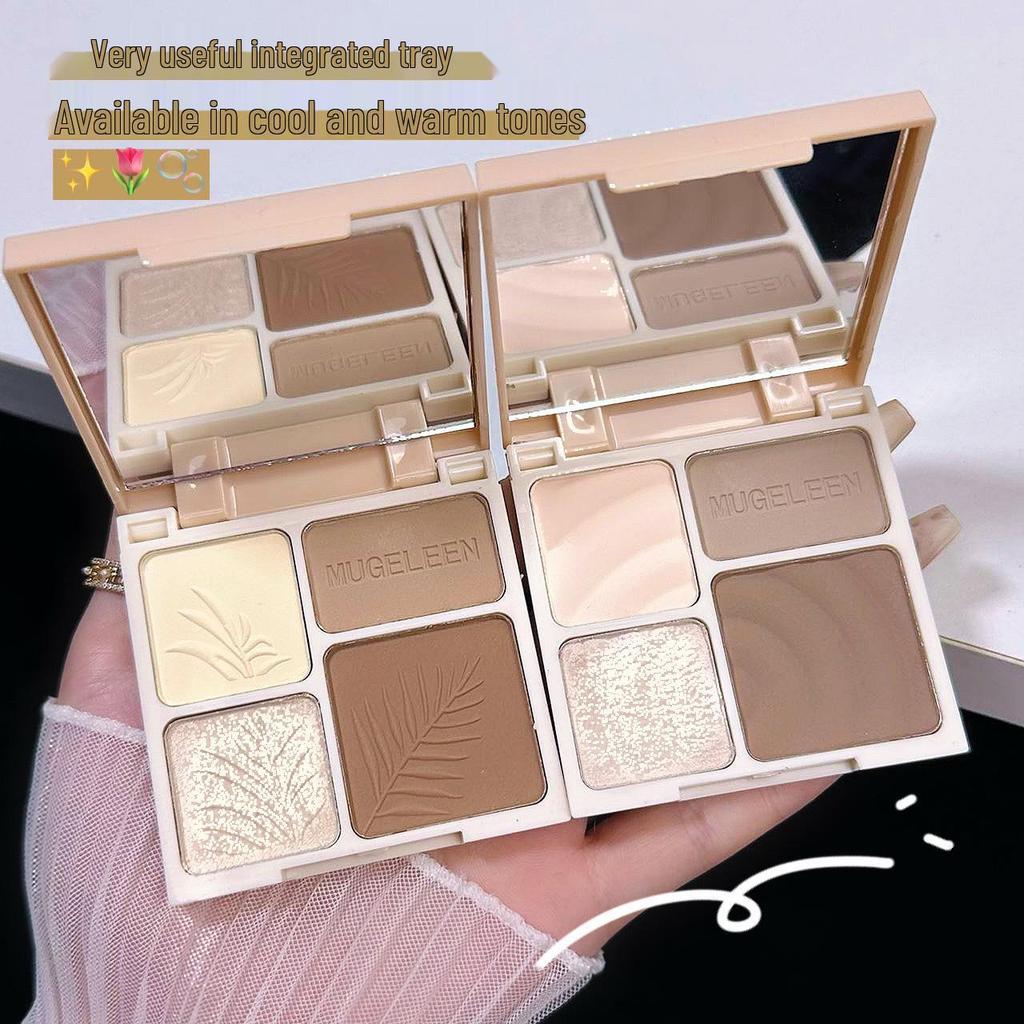 Four-Color Matte Contour and Highlight Palette for Nose and Brightening Shadow
