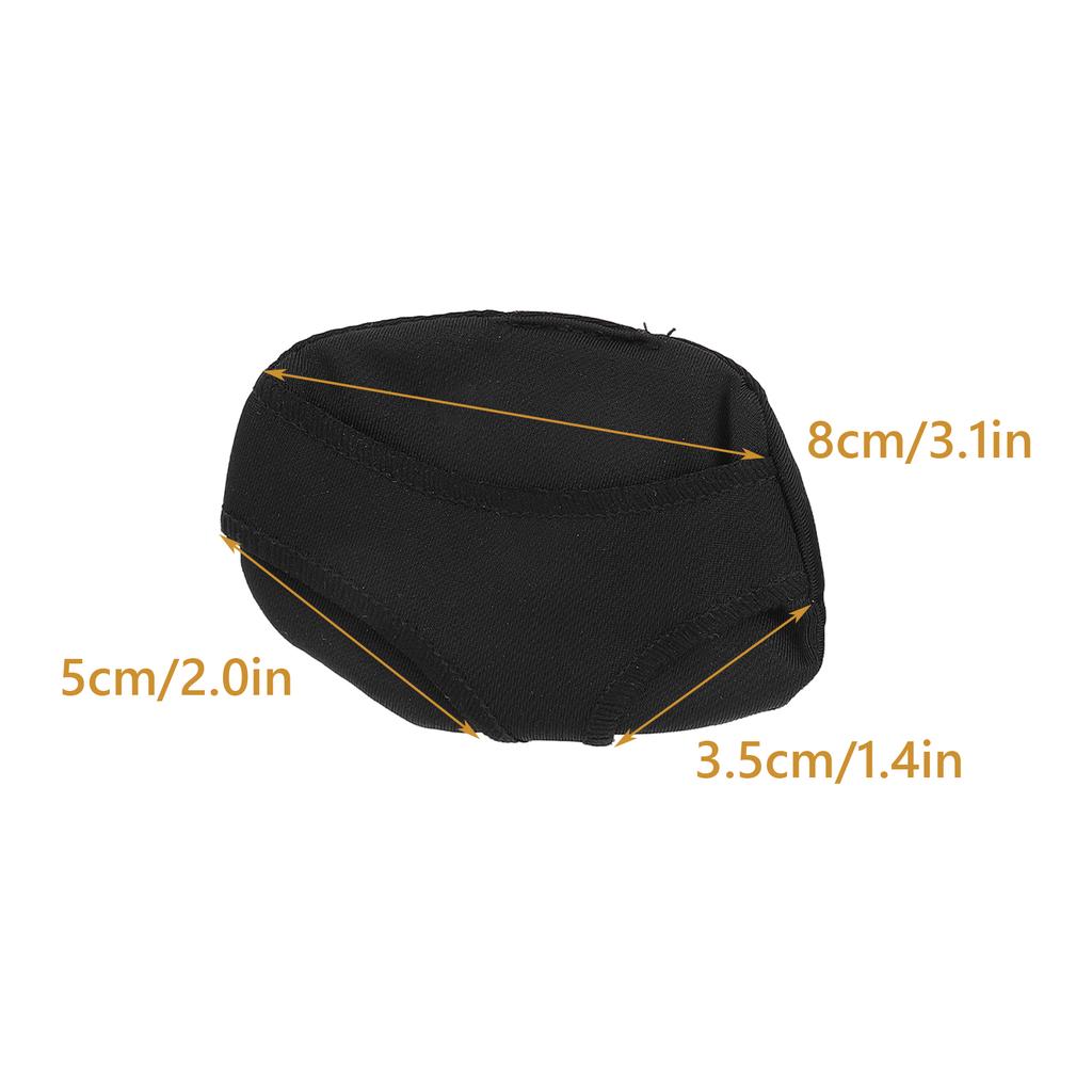 Forefoot Shoe Inserts Fabric Foot Metatarsal Pads Massage Cushion for Foot Black