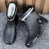 Fashion Outdoor Men's Rain Boots Short Tube Hiking Fishing Water Shoes Anti-slip Chef Work Ankle Boots Waterproof Non-slip Shoes