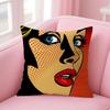 Art P-Pop Art Sexy Girl Cushion Cover Natural Linen Pillow Case Double-Sided Print Decorative Sofa Pillowcase Home Decor Gift