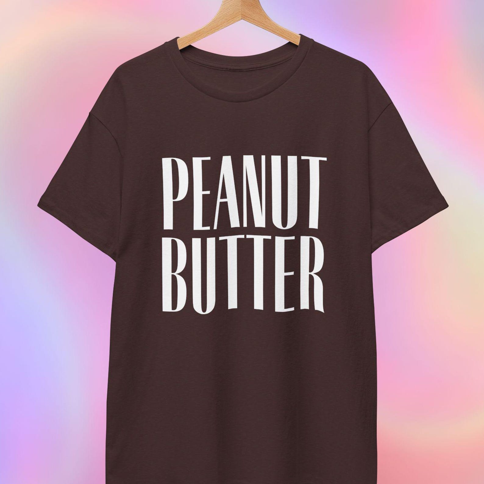 Peanut Butter T shirt: Minimalist Foodie Unisex Tee S