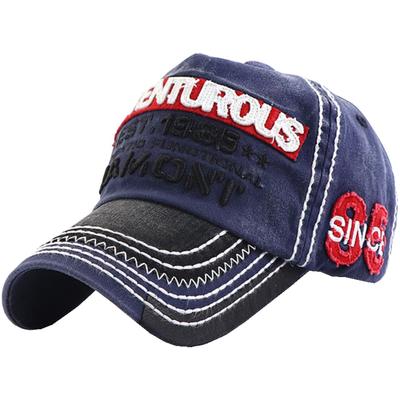 English Letter Logo Cap Hat Running Outdoor Women Men CA739 [White Fang] (Navy)