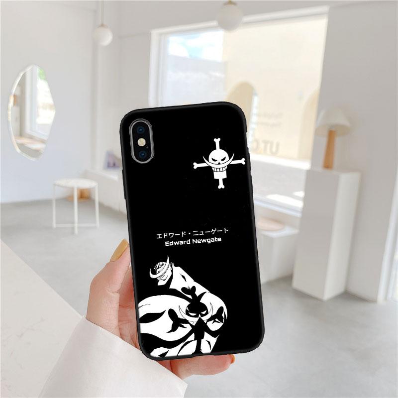 One Piece Edward Newgate Soft Shell Phone Case for iPhone 16 15 14 13 12 Pro Max Plus Mini