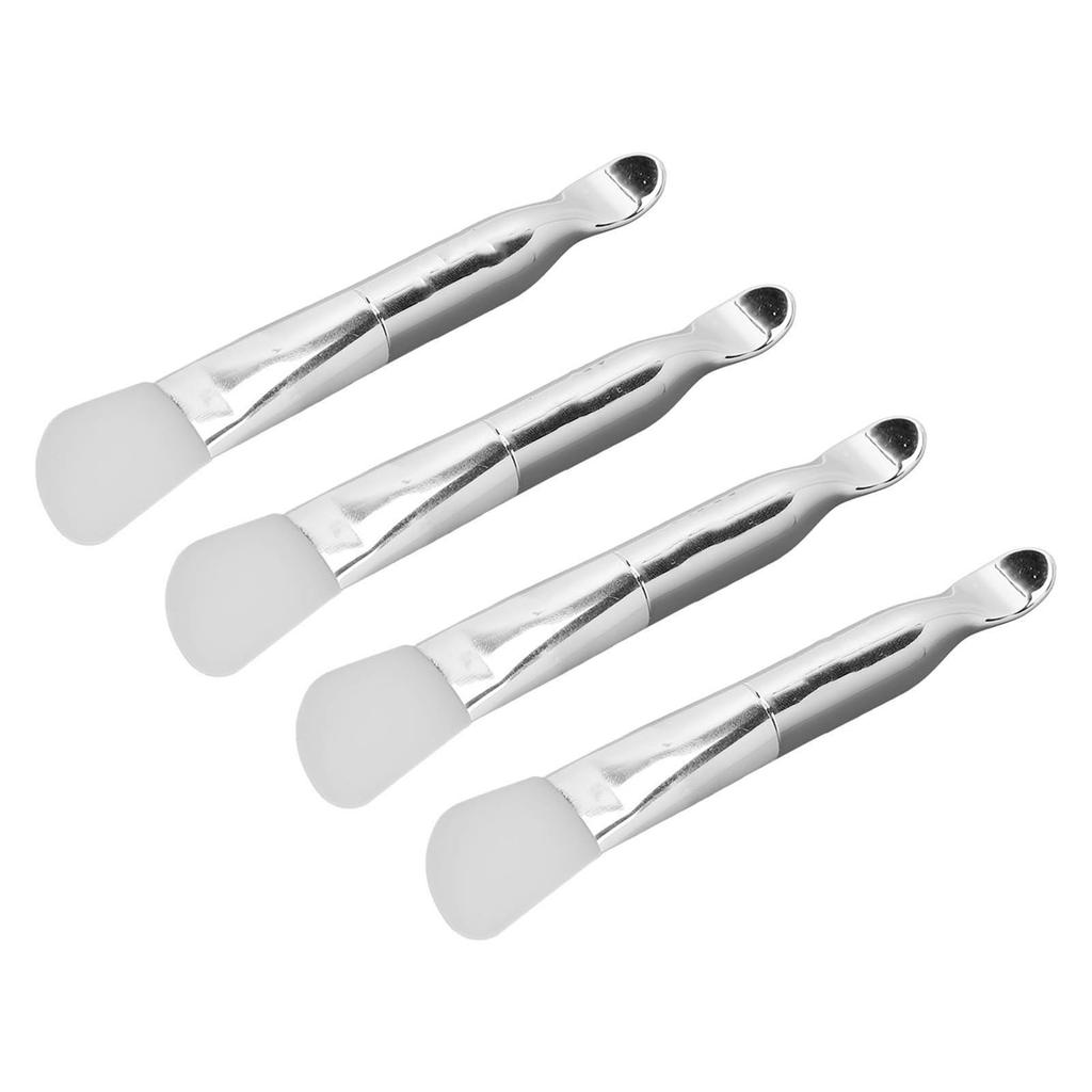 4pcs Face Mask Brushes Set Double Ended Silicone Aluminum Handle Cosmetic Beauty Tool
