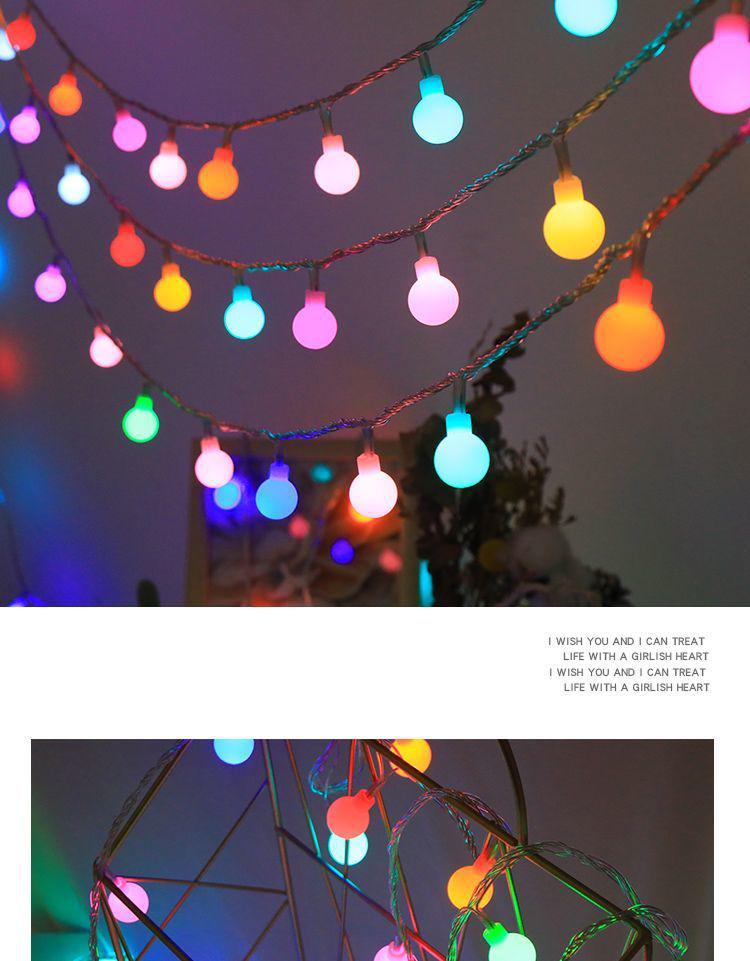 Outdoor Solar LED String Lights - Colorful, Energy-Saving, Long Battery Life