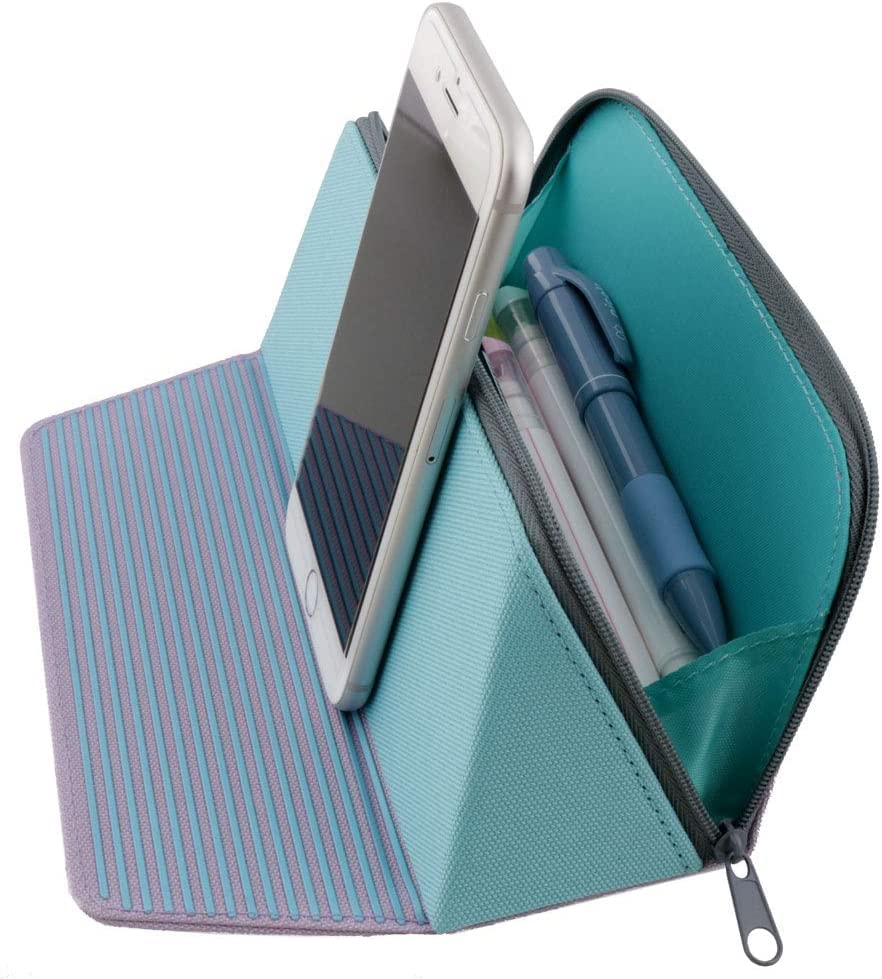 Trousse à crayons Sunstar Stationery avec support pour smartphone Sumando Bleu S1423169, Violet,
