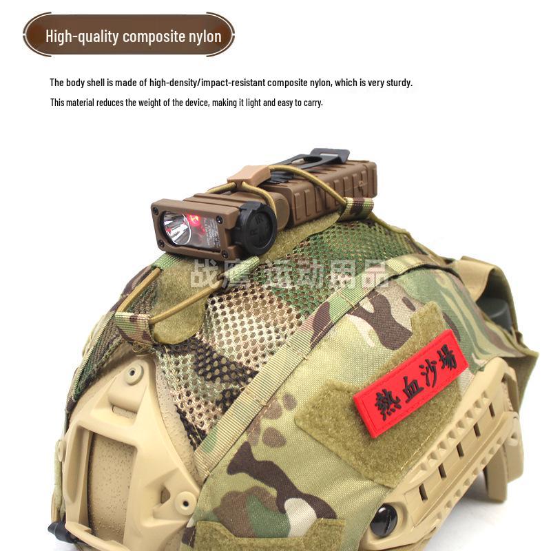 Rattlesnake Multicolor Tactical Signal Headlamp: Hands-Free, Waterproof, IR, White, Red, Blue Lights for Outdoor Use.
