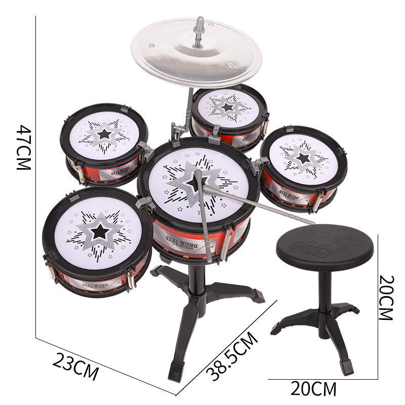 Children's Jazz Drum Set Toy for Ages 3-6: Early Music Education Percussion Instrument