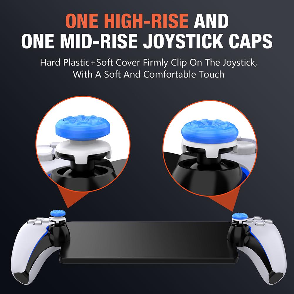 Gaming Joystick Extenders 1 High-Rise 1 Mid-Rise Thumbsticks Caps Thumb Stick Grip Cap for PS5 Playstation Portal Remote Player