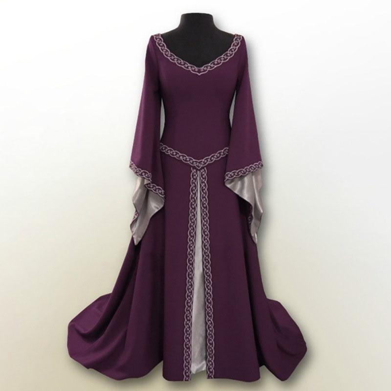 Enchanting Medieval Renaissance Women's Vintage Gown Dress For Fantasy Events And Parties