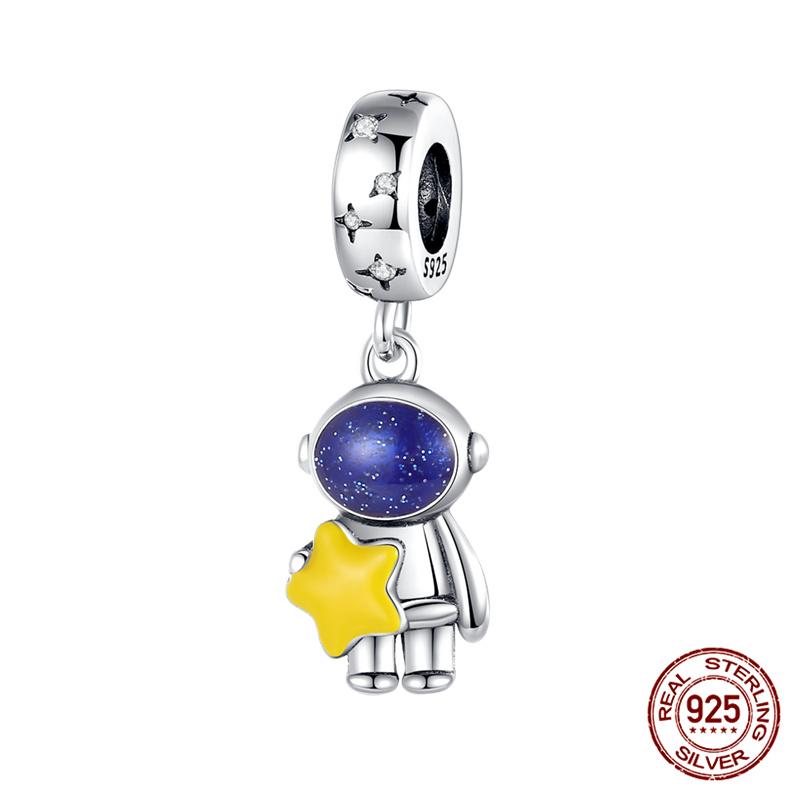 100% Copper Space Travel Spaceship Astronaut Beads Fit Originalwomen Bracelet Diy Jewelry Making Gift