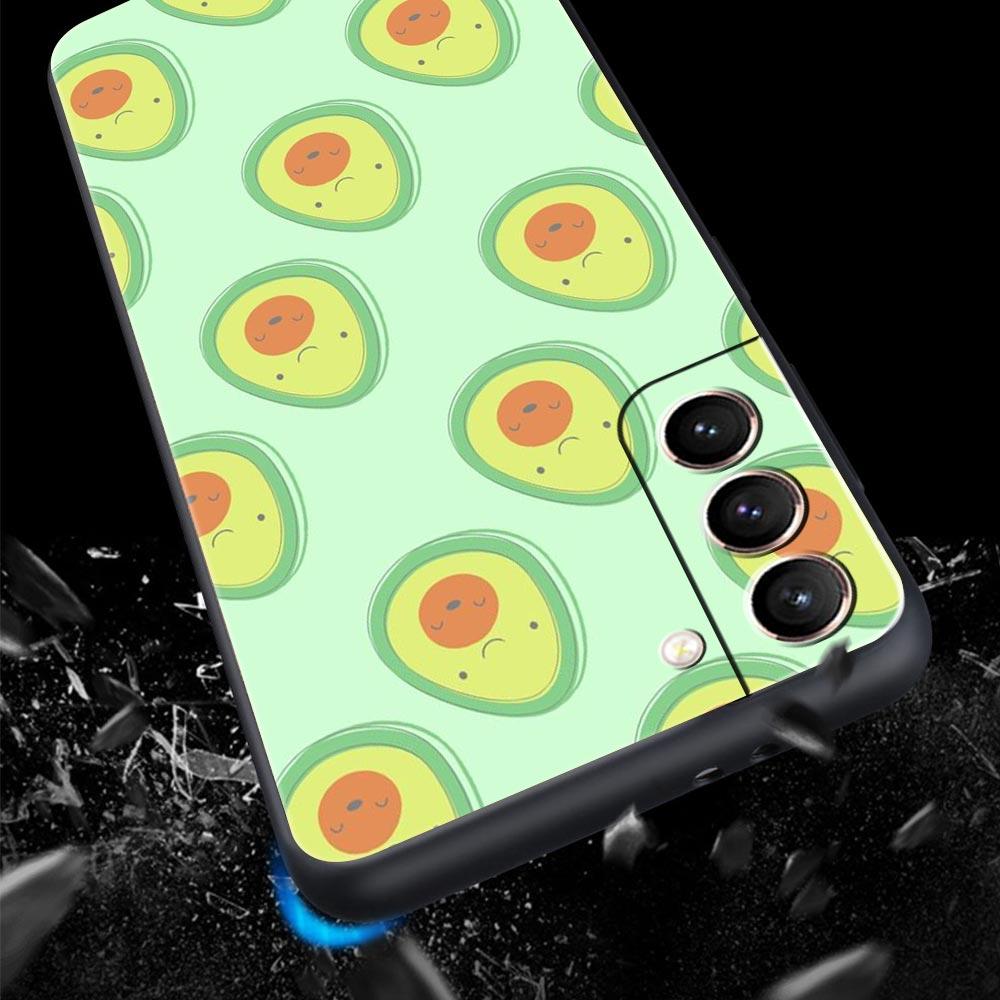 Cute Avocado Phone Case Cover for Samsung Galaxy S26 S25 S24 S23 S22 S20 S21 FE Ultra S25 Edge Plus 5G Soft TPU Shell Fundas Bag