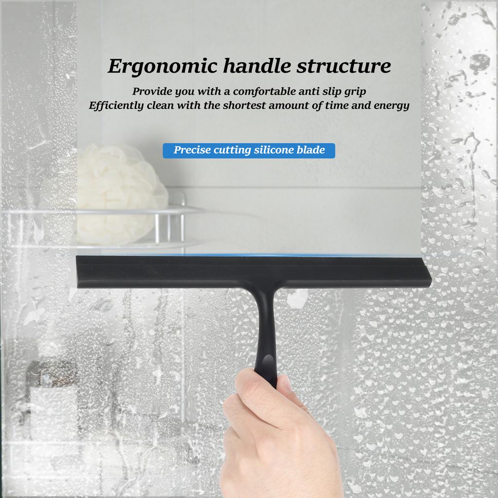 Glass Cleaning Squeegee Window Wiper Window Cleaning Tool Rubber Blade for Bathroom Shower Home Car Dining Table Glass Cleaning