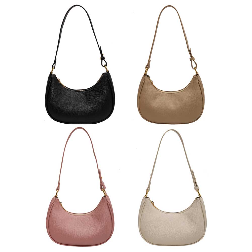 

Women Crescent Bag PU Leather Underarm Bag Fashion Elegant Girl Purse Totes Bags