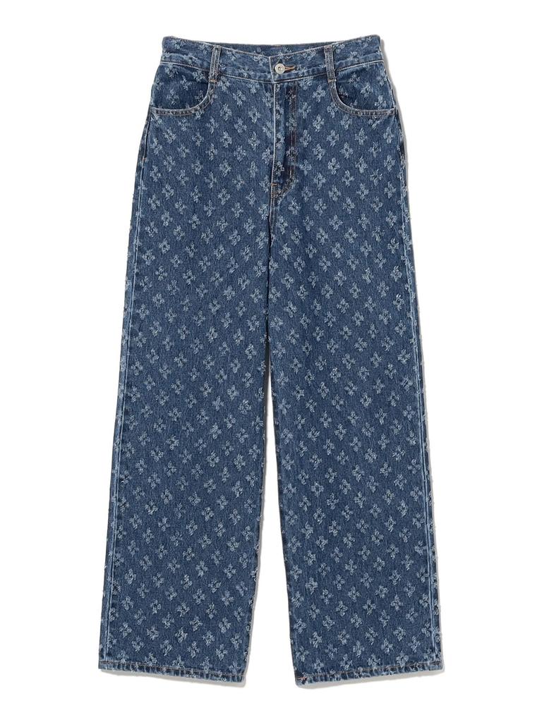 Ray Beams Damen Jacquard Denim Jeans, Indigo 0