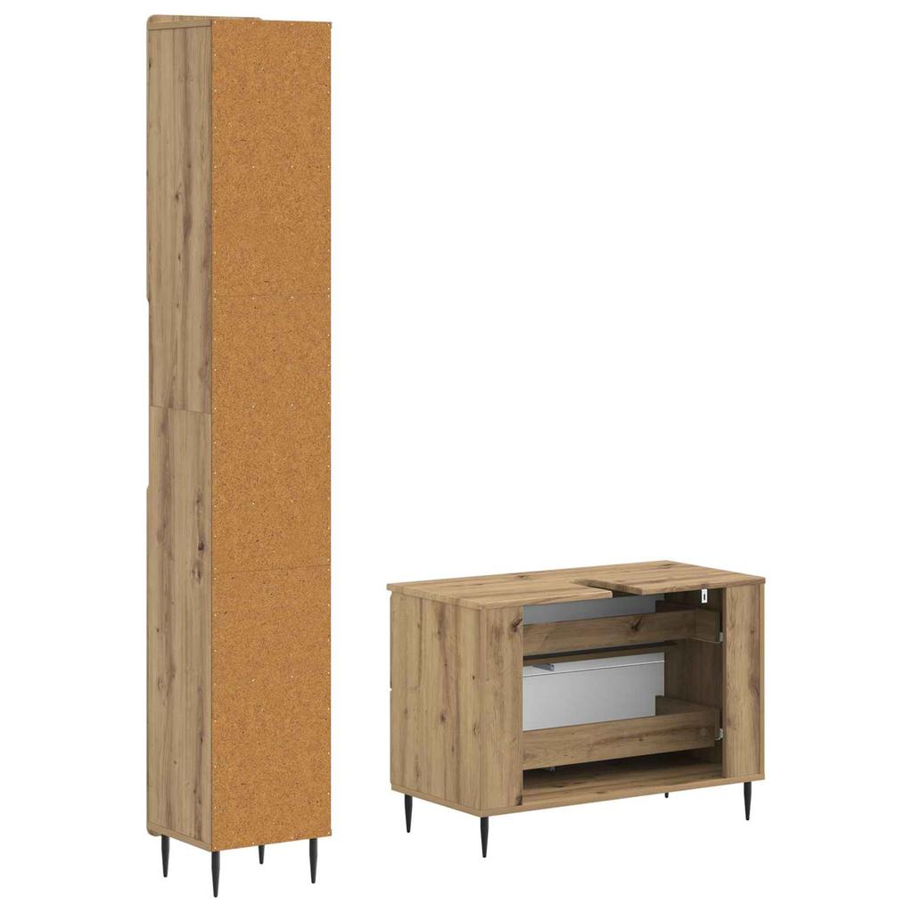 2 Piece Bathroom Cabinet Set ZWOLLE Artisan Oak