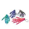 3D-gedruckter flexibler Skeletthand-Schlüsselanhänger in Farbverlauf für Halloween Cosplay Taschendekorationen