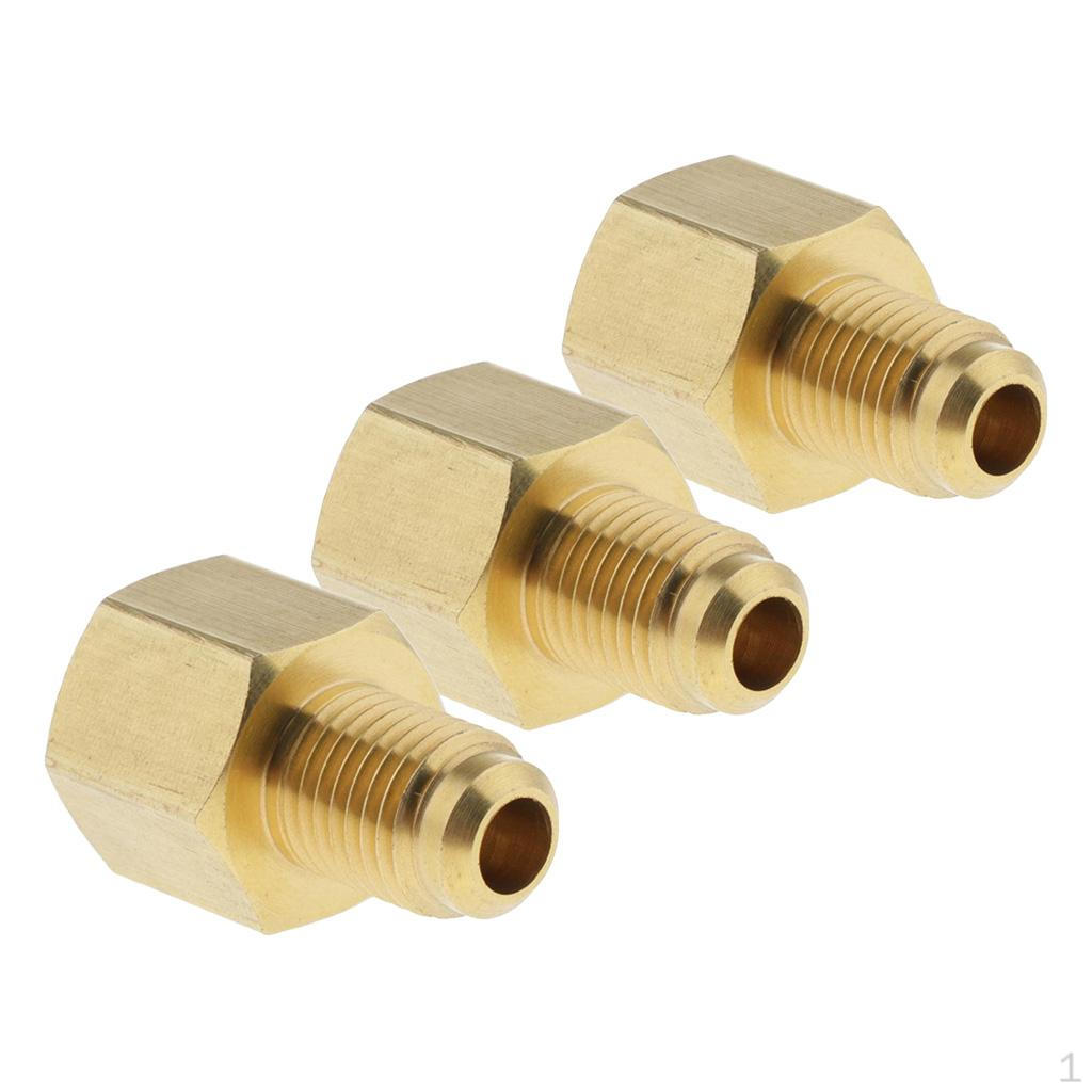 3pcs Tank Adapter Vacuum Pump Fittings 1/4'' SAE AG /4'' IG