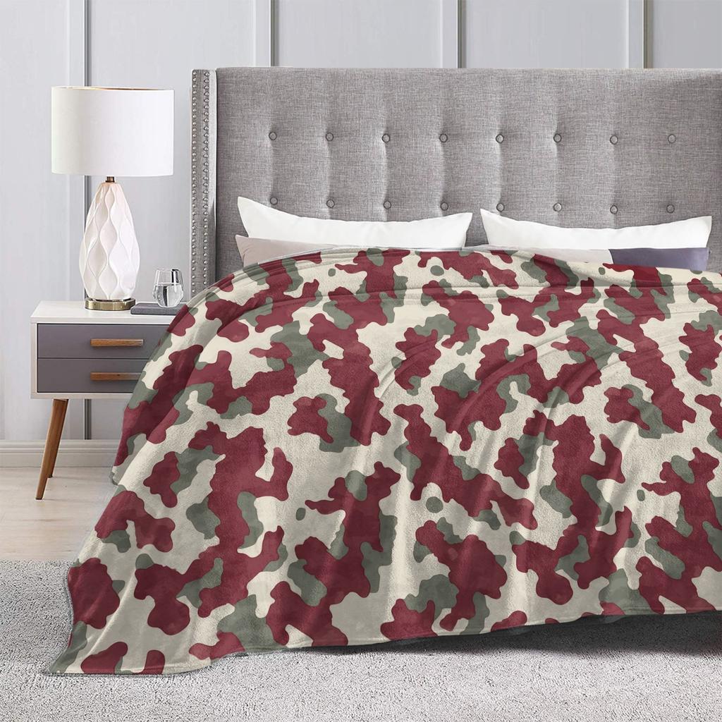 Camo Camouflage Decken Fleece Herbst/Winter Tragbar Super Weiche Kuscheldecke für Bett Büro Tagesdecken
