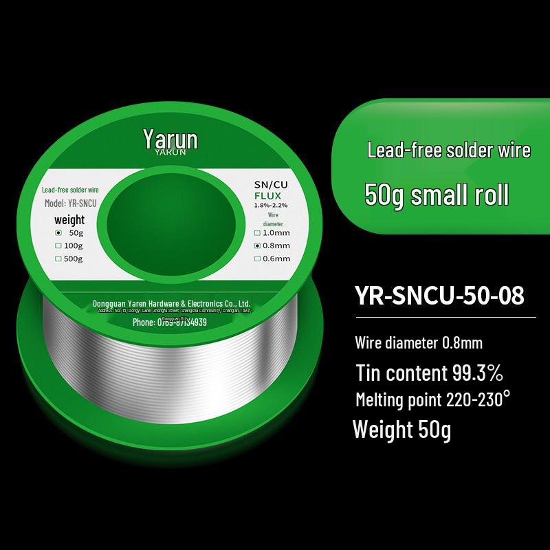 Rosin Core Lead-Free Solder Wire - No-Clean, High-Purity, Ideal for Household Welding and Repair