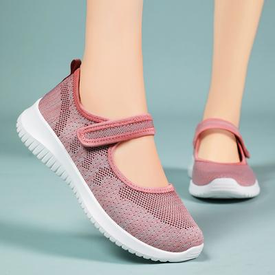 Women's Shoes Summer New Breathable Soft Bottom Comfortable Walking Shoes Lightweight Middle-Aged and Elderly Mom Shoes Women's Shoes