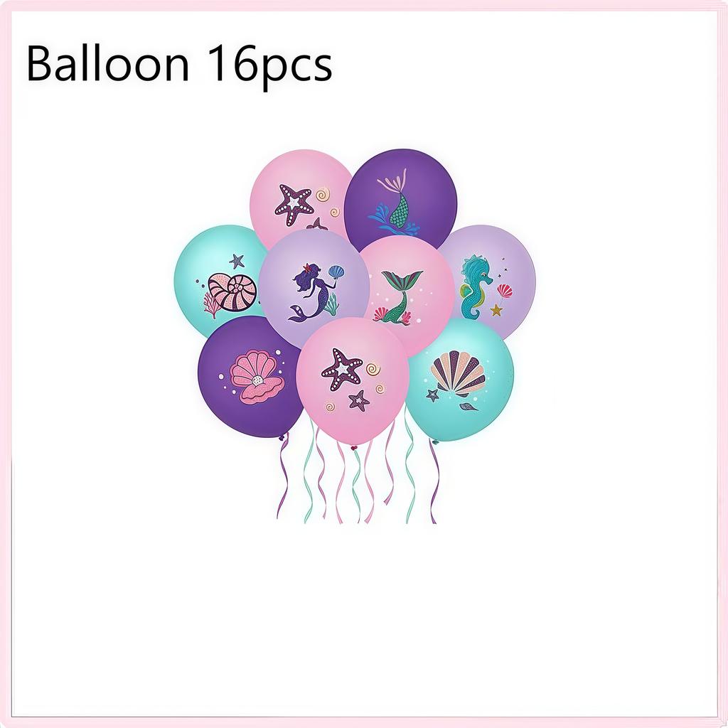 Mermaid Birthday Party Decoration Tableware Set Gradient Mermaid Plates Cups Napkins Balloons For Kids Girls Party Favors Gifts