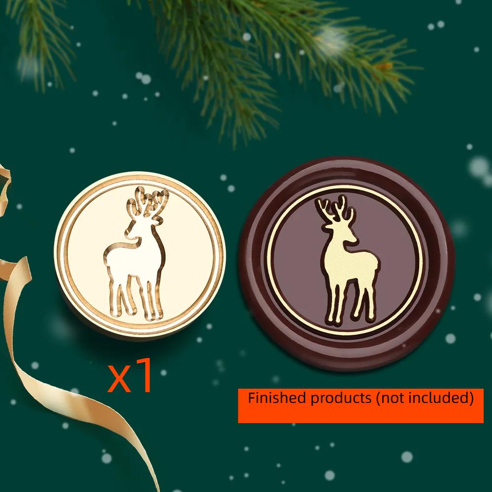 2.5cm Christmas Series Wax Seal Stamps Vintage Merry Christmas Tree Snowflake Head DIY Festival Gift Wrapping Cards Scrapbooking