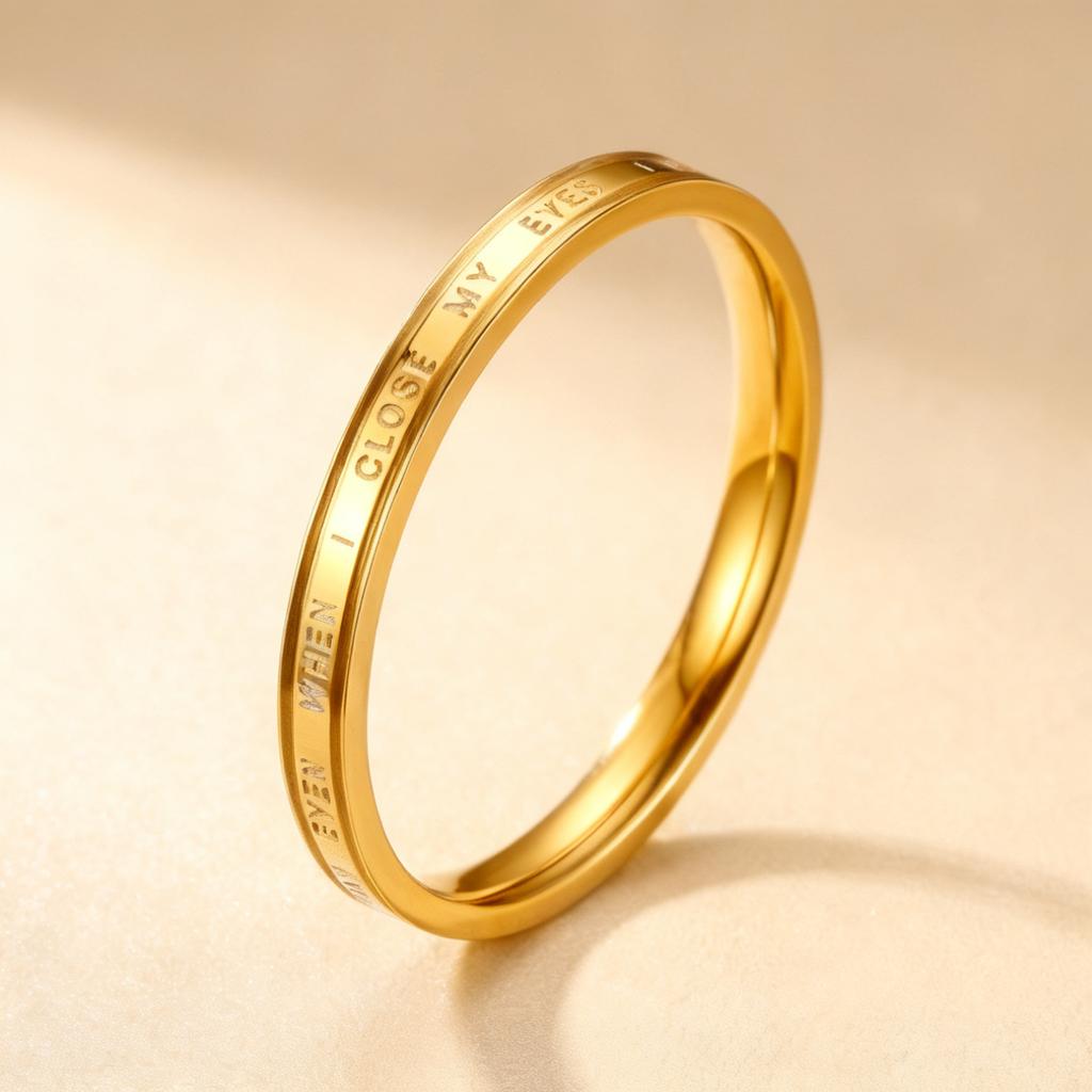 Titanium steel ring, niche and high-end, light luxury, non-fading, cross-border Instagram-style Foever Love