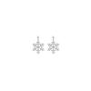 Super Flash Full Diamond Snowflake Fringed Earrings Femininity Sweet Hot Sale Face Thin Stud Earrings Personalized Christmas Earrings