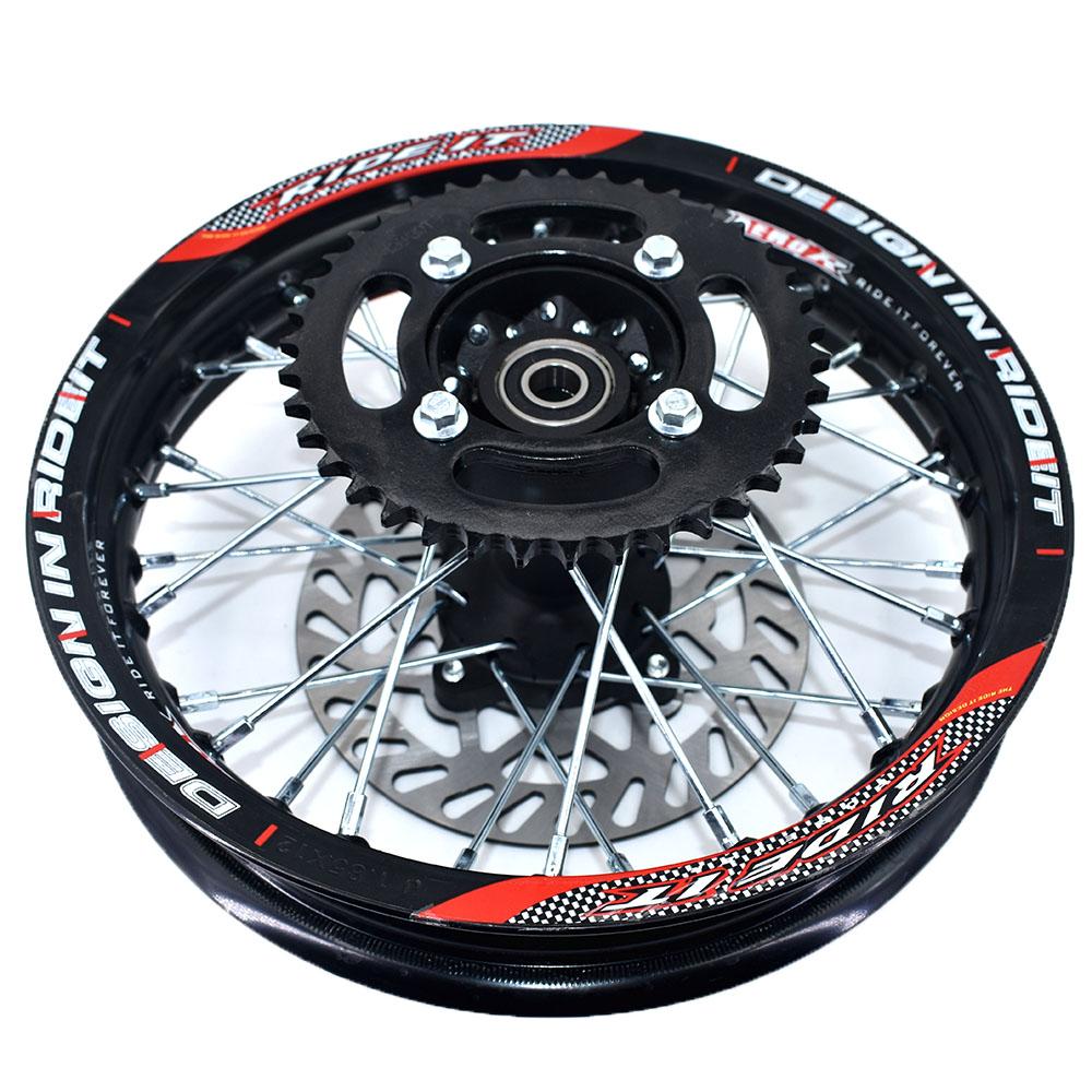 Aluminum Alloy Wheel Front 1.40-14 Inch Rear 1.85-12 Inch Rims Sprocket Disc Brake For KLX CRF Kayo BSE Dirt Pit Bike Motorcycle