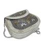 Silber Klein Größe Metalltasche Münzbörse Ethnisch Braut Kinder Tasche Party Clutch
