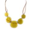 Les Trésors De Lily [D8203] - Green 'Bamboo' Designer Necklace