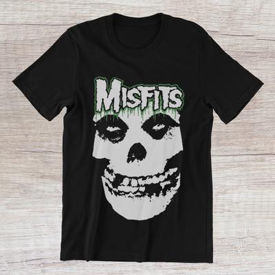 MISFITS Skull Logo  American Horror Punk Rock Band On Ringspun Cotton Tee Unisex T-Shirt
