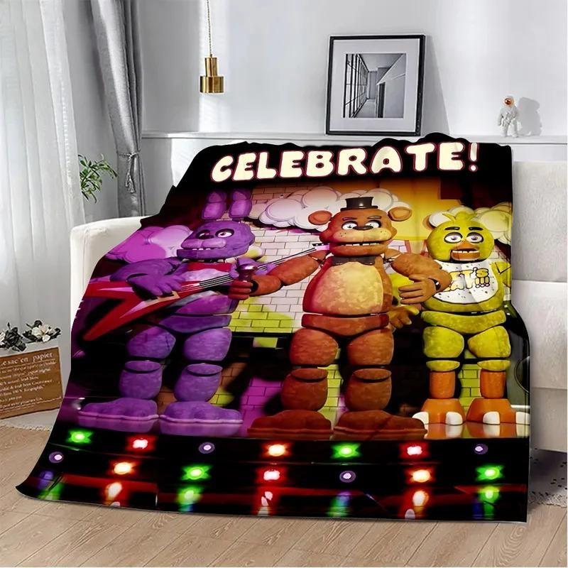 Cartoon Five Nights at Freddys Printed Blanket  Soft Comfortable Warm for Home Travel and Birthday Gifts