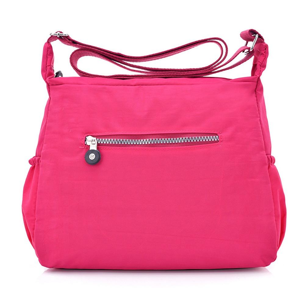 Moda Damska Jednolity Kolor Wodoodporny Nylonowa Torba Podróżna na Ramię Torby Crossbody
