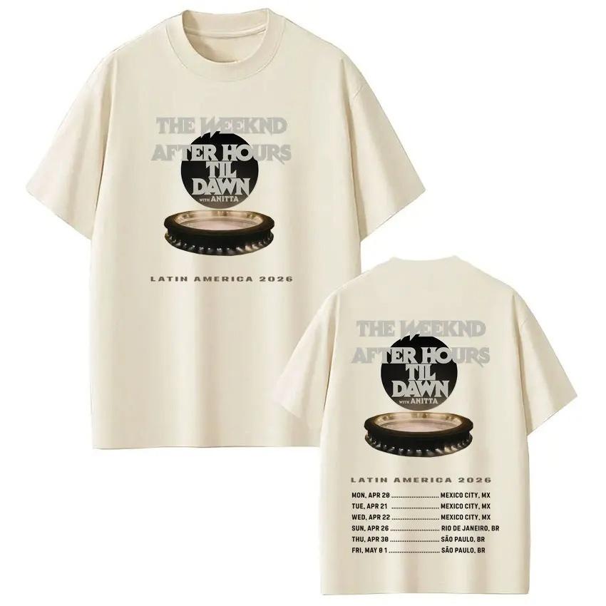 

Summer Casual Cotton Oversized T Shirts The Weeknd After Hours Til Dawn Tour 2026 Merch Tshirts Unisex Women Gothic Punk Tshirts 4XL