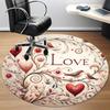 1pc Love Birds Office Round Area Rug,  Mat Suitable ForOffice, Under Office Chairs Bedroom Living Room Home Decor, Room Deco