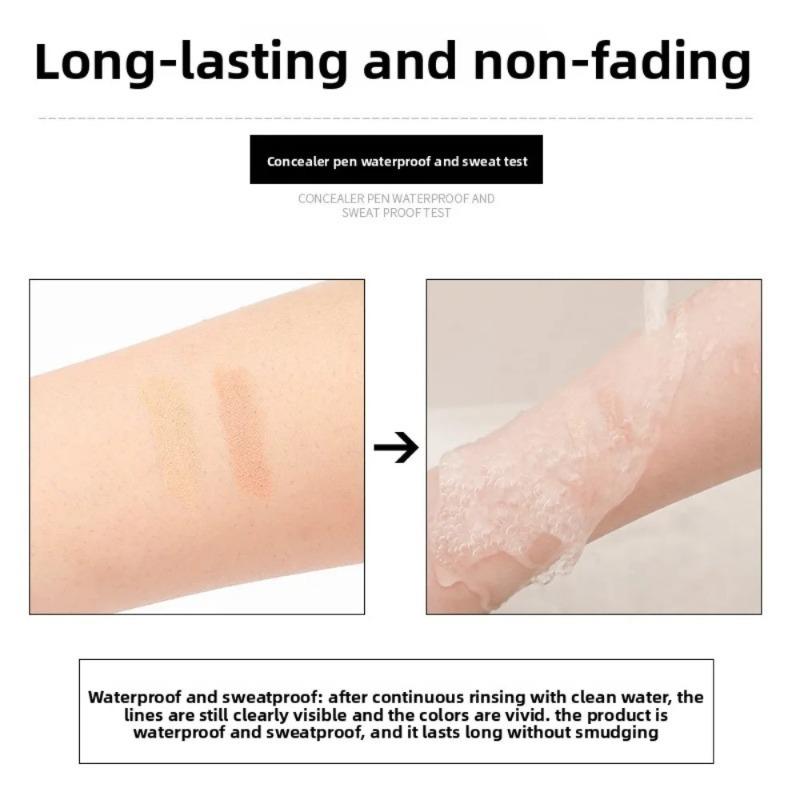 Wooden Concealer Pencil Waterproof Natural Cover Acne Scars Dark Circles Spot Corrector Brighten Under Eyes Contour Makeup Stick