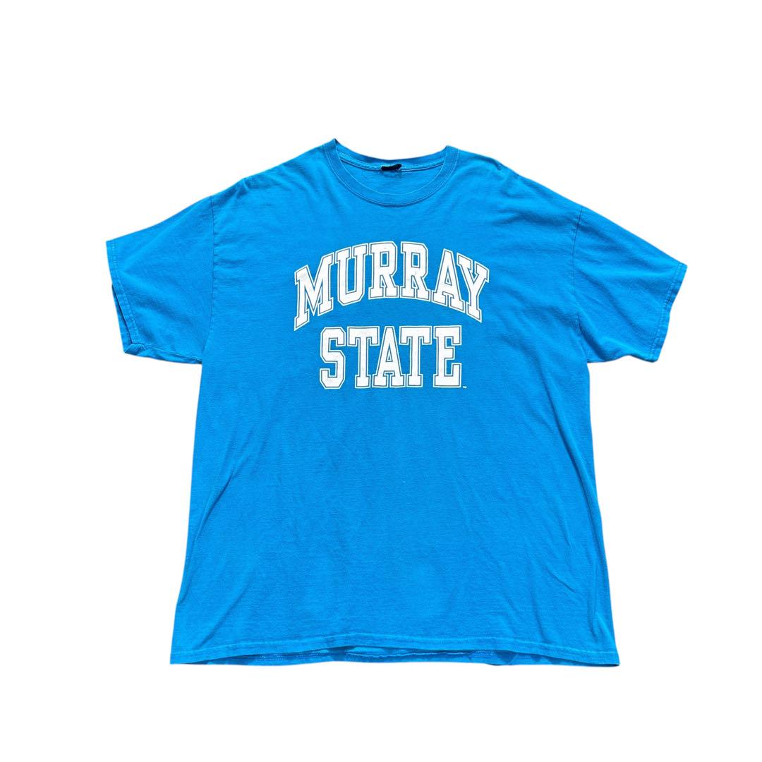 

[USED] 7TSM4 College logo print short-sleeved T-shirt, light blue, used