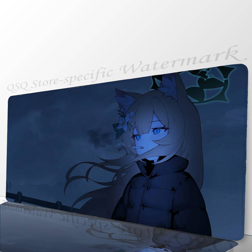 Iochi Mari Anime B-blue Archive Mousepad Non-slip Suitable For Office Computers Laptops E-sports Game Desk Mats XXL Keyboard