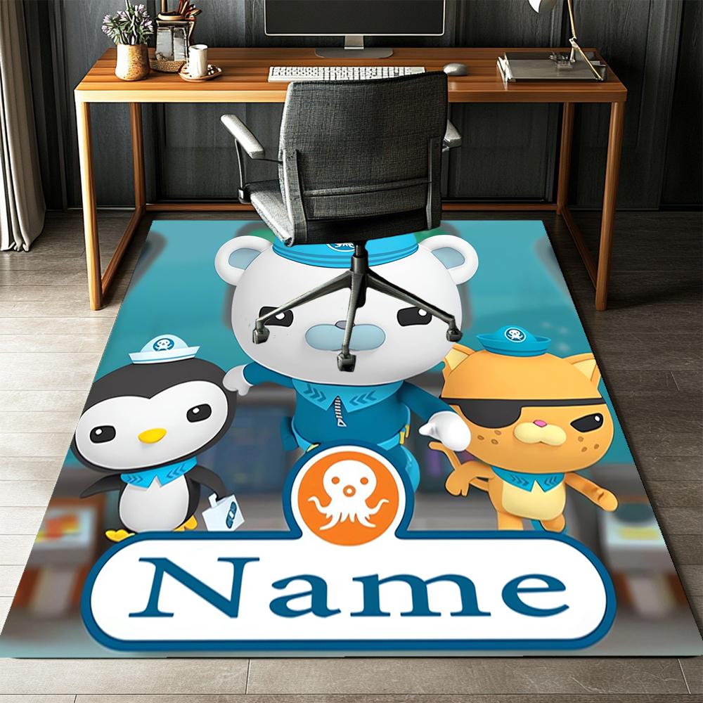 Custom Name The Octonauts Printed Carpet,Rug for Office Chair Living Room Bedroom Kitchen Room Decor Gifts.