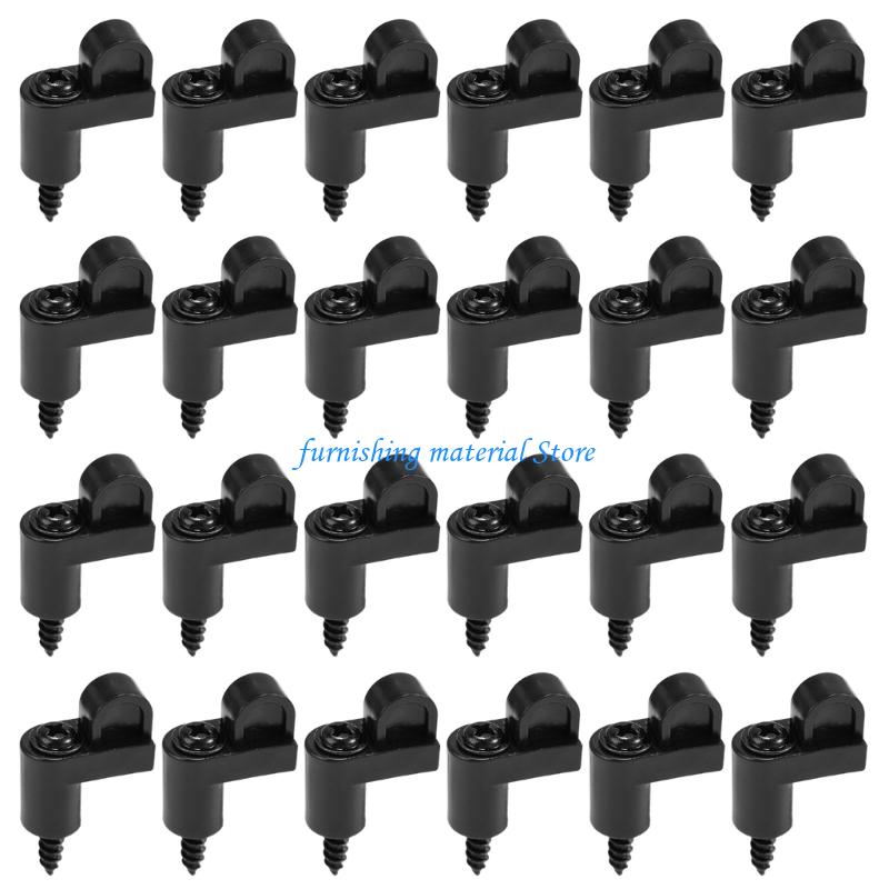 Y5GD Nylon Window Screen Retainers & Metal Screws Weatherproof Screen Clip Fasteners  Set Of 24 For Frame Stabilization
