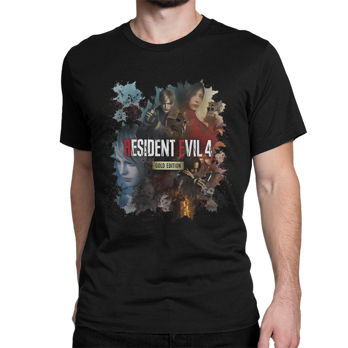 

Novelty RE4 The Chainsaw Game T-Shirt for Men Women Crew Neck Cotton T Shirt RE4 Resident Evils Short Sleeve Tees Plus Size Tops 4XL