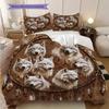 Wolf Pattern Bedding Quilt Set Quilt Cover Pillowcase Home Decoration Birthday Gift (1 * duvet cover + 2 * pillowcase, without core)