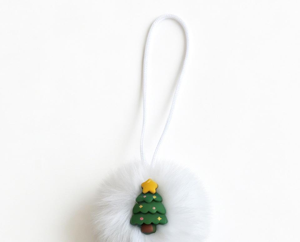 New Faux Rabbit Fur Pom Pom Christmas Tree Ornaments DIY Fluffy Plush Ball Holiday Decor Props