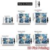 2D flat printing 2pcs Party Curtain Blue Butterfly Flower Fantasy Digital Printed Polyester Drapes Party Decorations for Bedroom
